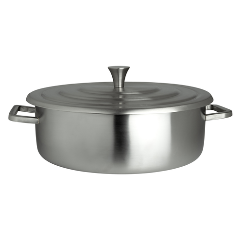 Homestyle Chafer, 4 qt., 15'' x 12-1/2'' x 5'', round, stainless steel, Creations Buffet, Creations Homes