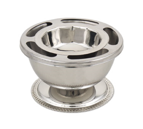 Supreme Bowl, complete unit, 5-1/4'' dia., 3-1/4'' H, stainless steel with gadroon base, mirror finish