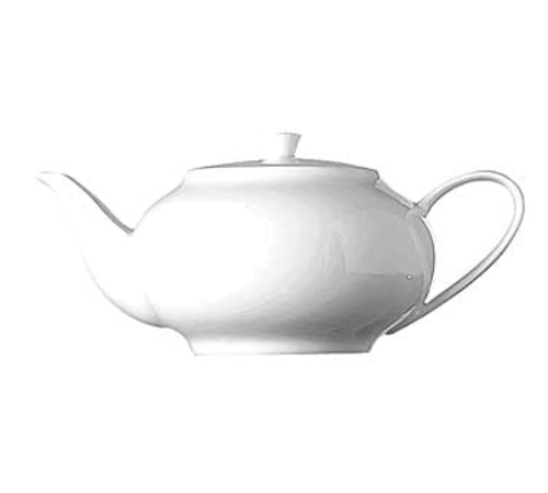 Teapot, 30 oz., 3-1/2''H, base only, microwave & dishwasher safe, bone china, Rosenthal, Jade, white