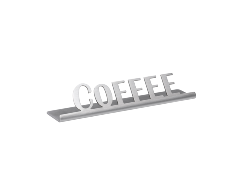 Table Sign, ''Coffee'', 1''H x 4-1/2''W, laser-cut, dishwasher safe