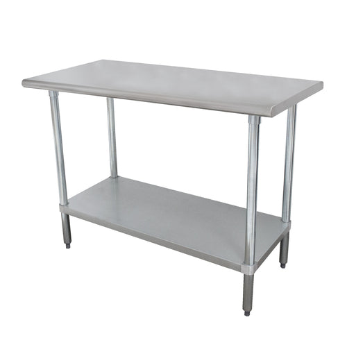 Work Table 48''W X 30''D 16 Gauge 430 Stainless Steel Top