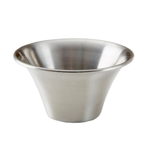 Sauce Cup, 2-1/2 oz., 3'' dia. x 1-1/2''H, flared, stainless steel
