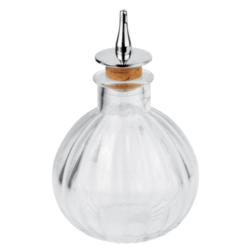Dash Bottle with Pourer 5 oz. 3-1/8'' dia. x 3-1/4''H glass