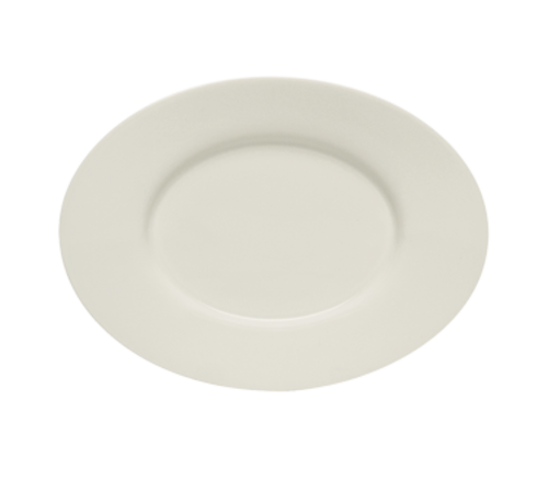Platter, 9.3'' x 6.9'', oval, with rim, porcelain, bone white, Purity by Bauscher