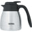 Thermos Push Button Carafe, 20 oz. (.6 L), push button lid, double wall vacuum insulated, black top & handle, 6 hours hot/cold retention (cold 44/hot 154), dishwasher safe, stainless steel, NSF