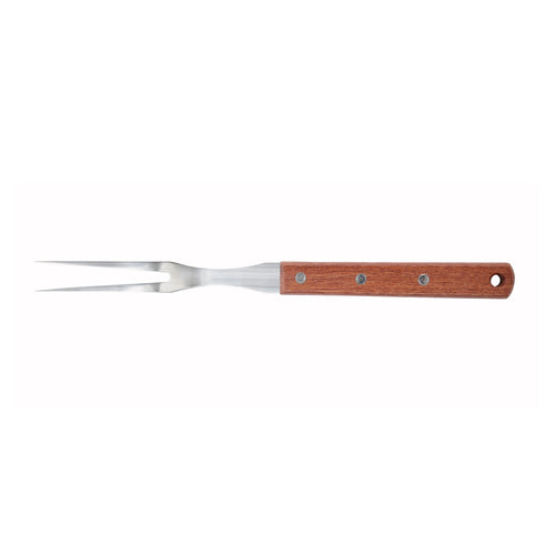 Pot Fork, 12-5/8'' O.A.L, wooden handle, stainless steel