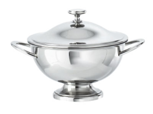 Soup Tureen, with cover, 12 oz., 6'' dia., 18/10 stainless steel, Sambonet, Elite S/S