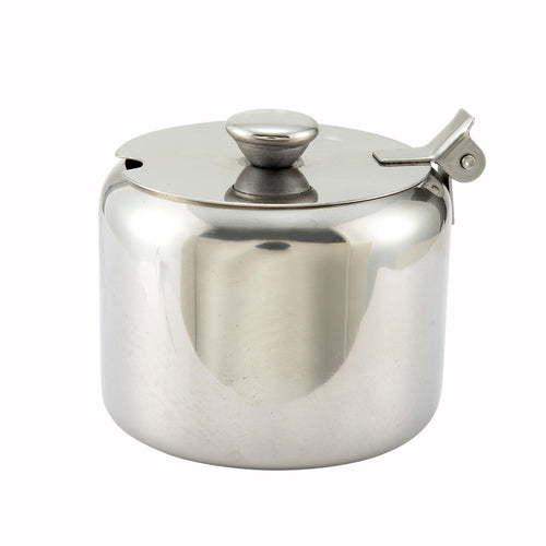Sugar Can Stainless 10 Oz W/hinged Lid