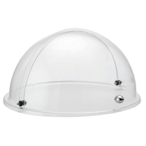Clear Plastic Round Roll Top Dome Cover with Stainless Ste