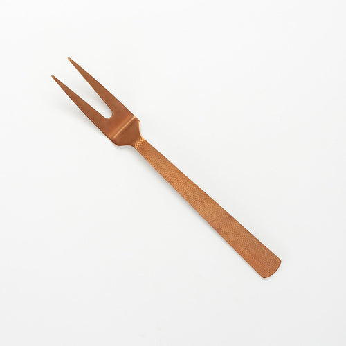 Cold Meat Fork, 10''L, hammered, 18/0 stainless steel, vintage bronze finish
