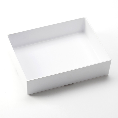 Bento Box, 10.8''L x 8.25''W x 2.75''H, rectangular, ABS plastic, white