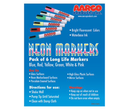 Wet Erase Neon Makers 6 Pack
