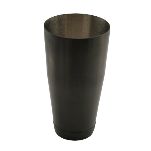 Shaker Tin, 28 oz., (H 7''; T 3-5/8''; B 2-3/8''; M 3-5/8''), 18/10 stainless steel, black matte, Arcoroc, Mix