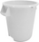 Bronco Waste Bin Trash Container, 10 gallon, 17-9/20''H x 15-3/5'' dia., round, stackable, double-reinforced stress ribs, ergonomic handles, integrated bag cinches, drag skids, deep hand holds on base, polyethylene, white, NSF, Made in USA