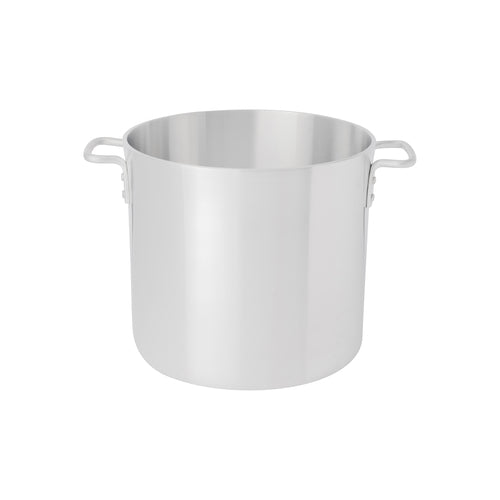 Thermalloy Stock Pot, 40 qt., 14-1/2'' x 14-1/4'', without cover, oversized riveted handles,  heavy weight, 2 gauge, aluminum, natural finish, NSF