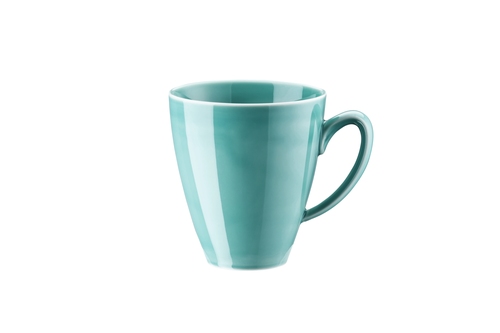 Mug, 11-3/4 oz., handled, porcelain, Mesh, Aqua