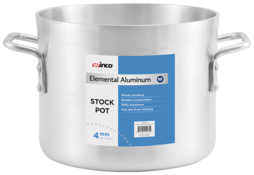 Elemental Stock Pot, 40 qt., 14-3/4'' x 14-1/2, 4mm, 3003 Aluminum, NSF