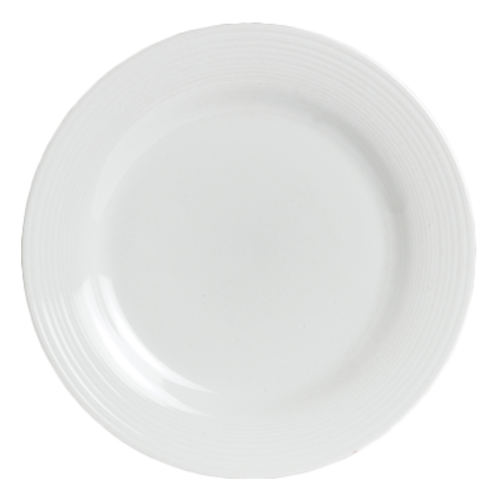 Dinner Plate 10-5/8'' dia. wide rim porcelain