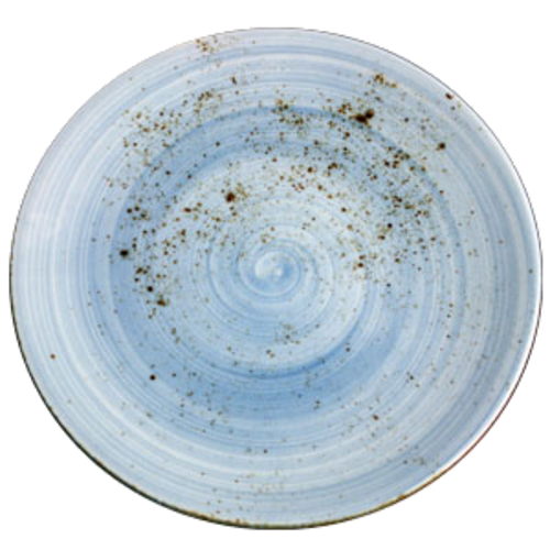 Plate, 8'' dia., round, coupe, hand painted, fully glazed foot, aluminum oxide reinforced body