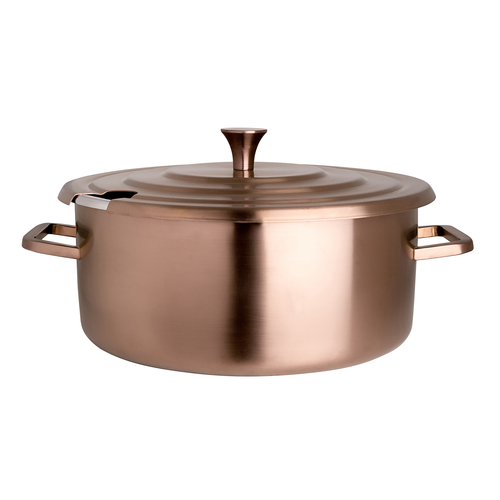 Homestyle Chafer,  5.5 qt, 18'' x 12-1/2'' x 5-1/4'', round, stainless steel, PVD Bronze finish,
