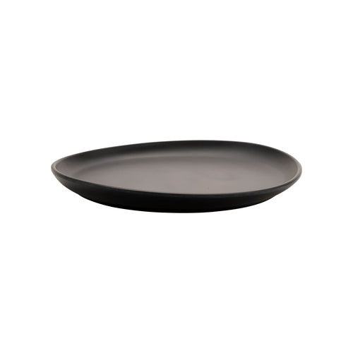 9.1'' Dark Gray, Melamine, Small Round Coupe Dinner Plate