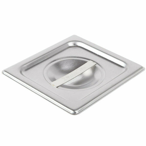Super Pan V Steam Table Pan Cover 1/6 Size Stainless Steel