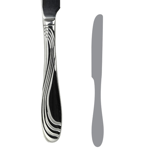 Dinner Knife, 8-7/8'', 13/0 stainless steel, Folio Flatware, Wave