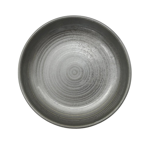 Tavola Deep Plate, 42 oz., 9-1/2'' dia. x 1-1/2''H, round, with upstanding rim, porcelain, Eros, reactive black