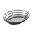 Basket, 11'' x 8'' x 2-1/4'', oval, raised grid base, iron powder coated, black