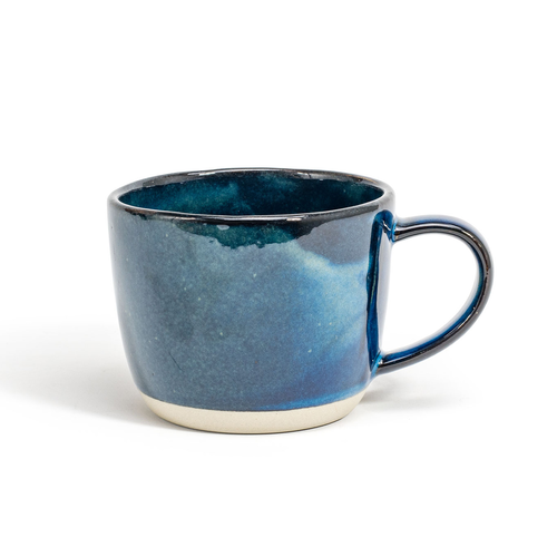 Artefact Mug, 16 oz., 4-1/4'' x 5-1/2'' x 3-1/4'', with handle, porcelain, indigo