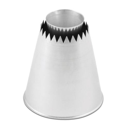 Sultan Pastry Tip, 1-1/4'' opening, 2-2/5''H, protruding cone, stainless steel