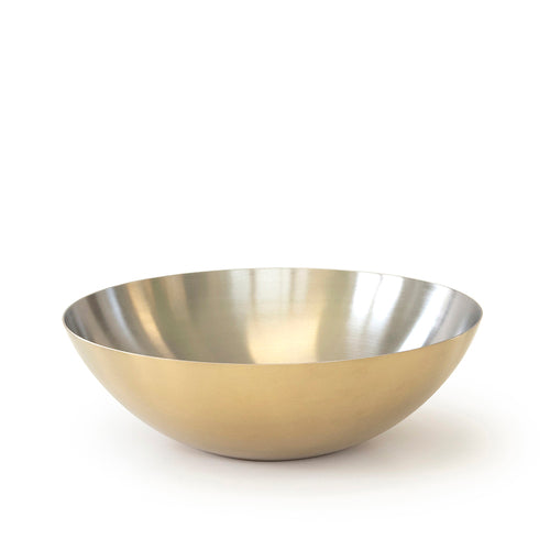 Tilt Brass Bowl- Large Brass Pvd And Stainless Steel 11.2'' X 3.9''