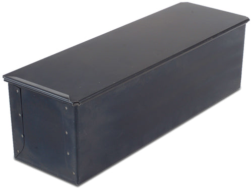 Pullman Pan, 15-3/4''L x 4-1/2''W x 4-3/4''H, with lid, French steel, black