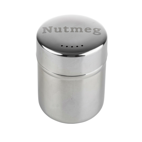 Shaker, 6 oz., ''Nutmeg'' imprint, dishwasher safe, stainless steel