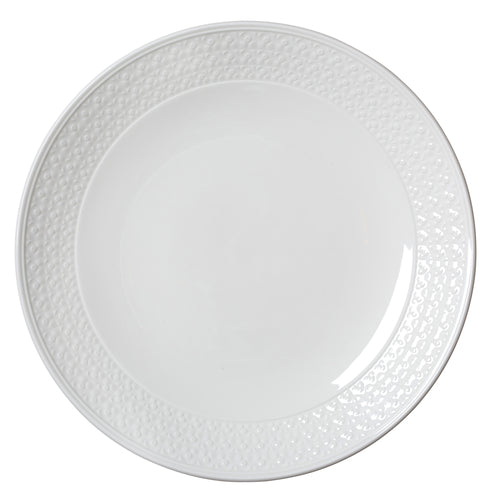 Plate, 11-1/4'' dia., round,  white, Steelite Performance, Bead Accent