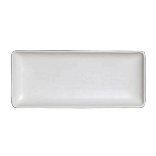 Platter, 11-3/8'' x 5, rectangular, fully vitrified china, Anfora, Sedona, Matte White