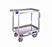 Utility Cart, (2) shelf, shelf size 24 x 15-1/2'', U-shaped frame, all-welded stainless steel construction, 700 lb. capacity, (2) 5'' swivel & (2) 8'' fixed casters, NSF, Made in USA
