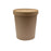 Grab & Go Soup Cup, 18 oz., 3.8'' dia. x 4.5''H, round, with vented lid, freezer & microwave safe, grease resistant, freezer safe, recyclable, Kraft paper, brown