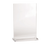 Menu Holder, 5'' x 2-1/4'' x 7'', two-sided, dishwasher safe, acrylic, clear