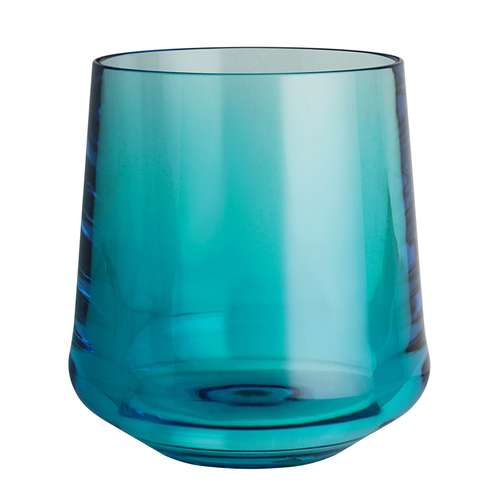 Wine Glass, 12 oz., (H 4''; T 3''; M 3-3/8''; T 3''; B 1-3/4'') stemless, Polycrystal, Aspen, Summit Teal