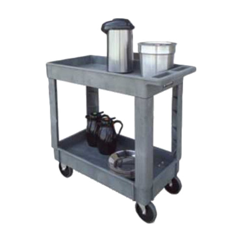Deep Well Utility Cart, (2) 30-1/3''W x 16''D shelves with 3'' lip on all sides,  500 lb. capacity
