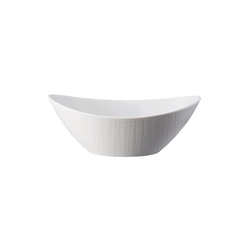 Bowl, 7-7/8'' x 5-7/8'' x 3''H, oval, microwave & dishwasher safe, porcelain, Rosenthal, Mesh, white