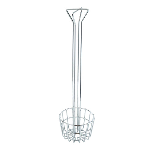 Tortilla Shell Fry Basket, 6-1/4'' dia., round, 25'' long handle, chrome plated