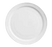Plate, 6-1/2'' dia., round, narrow rim, bright white, porcelain, Porcelana