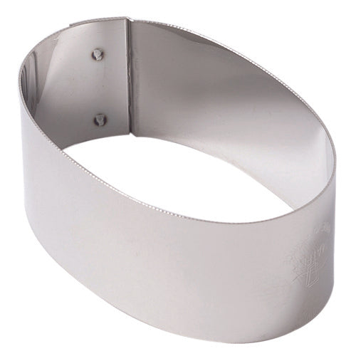 Nonnette Ring, 3''L x 1-3/4''W x 1-1/16''H, oval, stainless steel, Made in France