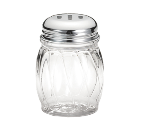 6 oz Swirl BPA-Free Tritan Shaker, perforated Chrome Plated Top