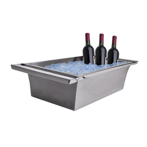 26.5'' x 16'' Double-Walled Stainless Steel Beverage Tub, 6.5