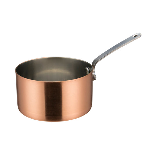 Mini Sauce Pan, 18 oz., 4-3/8'' dia. x 2-3/8''H, round, copper plated