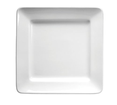 Oneida - Plate, 12'', square, rolled edge, medium rim