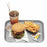 Fast Food Tray, 13-13/16'' x 17-3/4'', rectangular, rigid bottom, textured surface, dishwasher safe, polypropylene, pearl gray, NSF